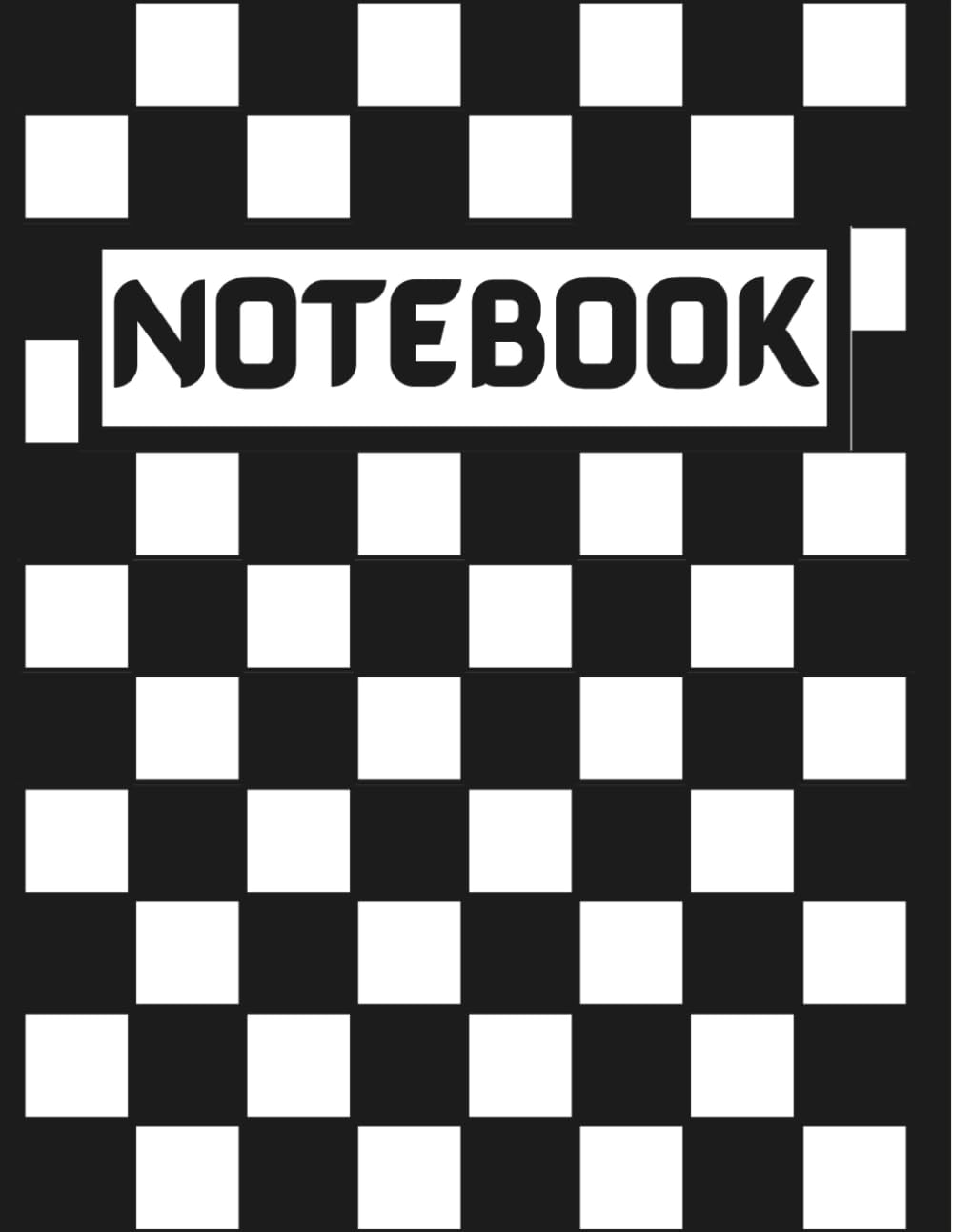 Left-Handed Checkered Composition Notebook: Wide Ruled Lined Journal for Lefties (Black and White) (Yiddish Edition)