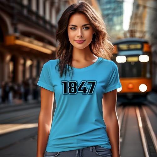 T-shirt femme bleu ciel anti-transpiration 1847 confort garanti