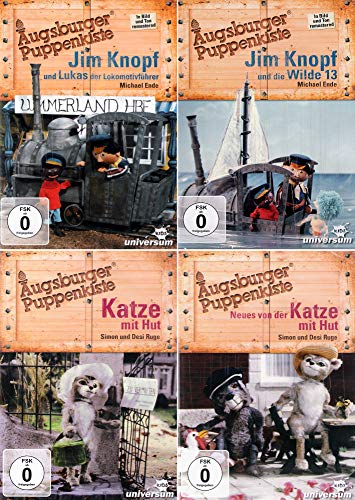 Augsburger Puppenkiste: Jim Knopf und Lukas der Lokomotivführer + Jim Knopf und die Wilde 13 + Katze mit Hut + Neues von der Ka