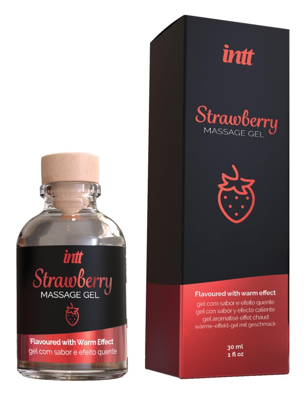 INTT Lubricantes y geles GEL MASAJE CALOR FRESA 30 ML