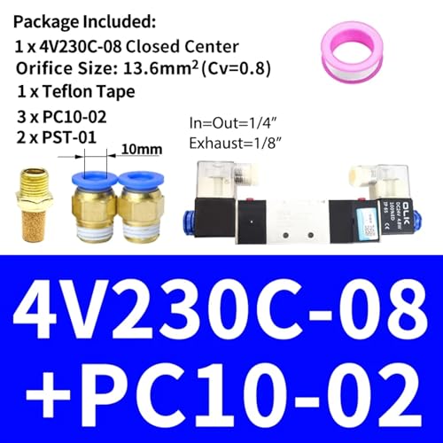 Électrovannes pneumatiques à double bobine 4V330C-10 contrôle précis