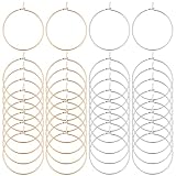 100 PCS Earring Hoops for Jewelry Making, Round Earring Beading Hoops Wine Glass...