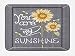 Lunarable You are My Sunshine Bath Mat, You are My Sunshine Words on Blackboard Bees Sunflowers Vintage Image, Plush Bathroom Decor Mat with Non Slip Backing, 29.5" X 17.5", Yellow Grey