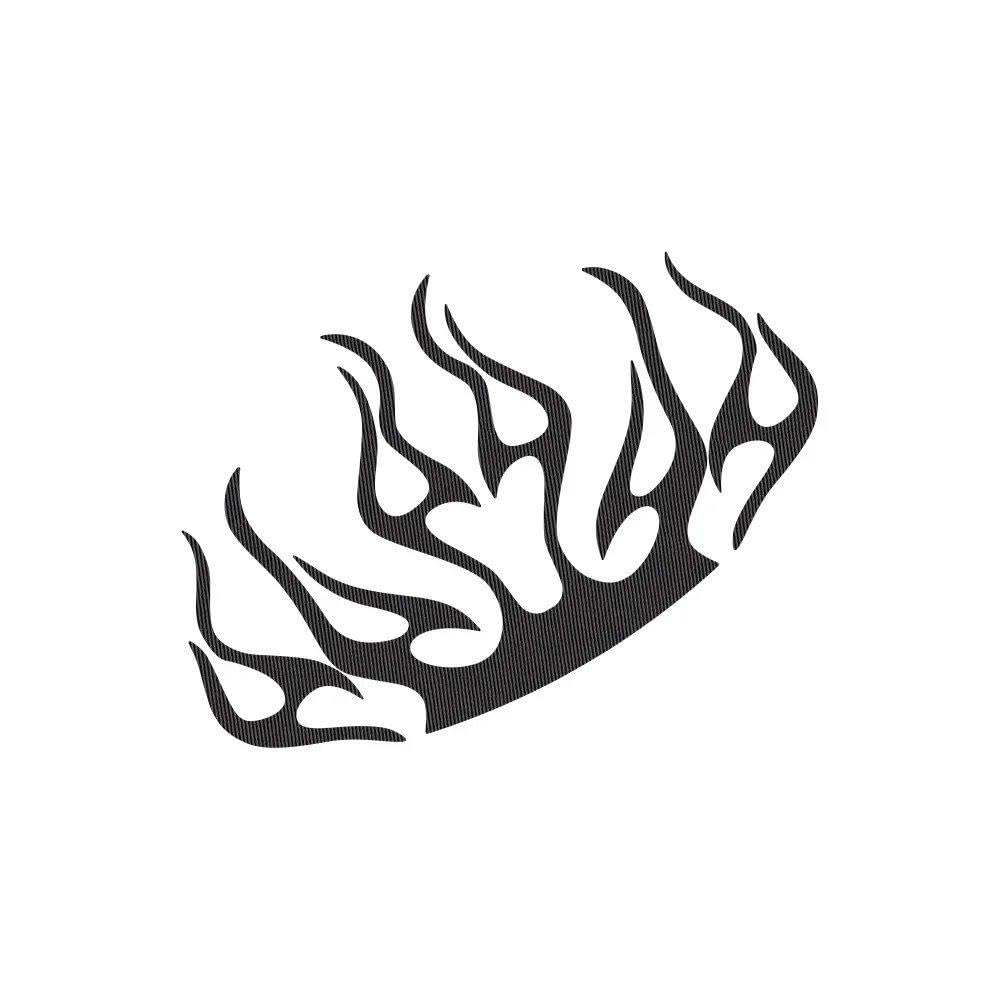 Auto Accessory Cover Graphics Burning Flames Vinyl Auto Bonnet Tuning Sticker Accessories Motorcycle Decoration(Carbon Fiber)