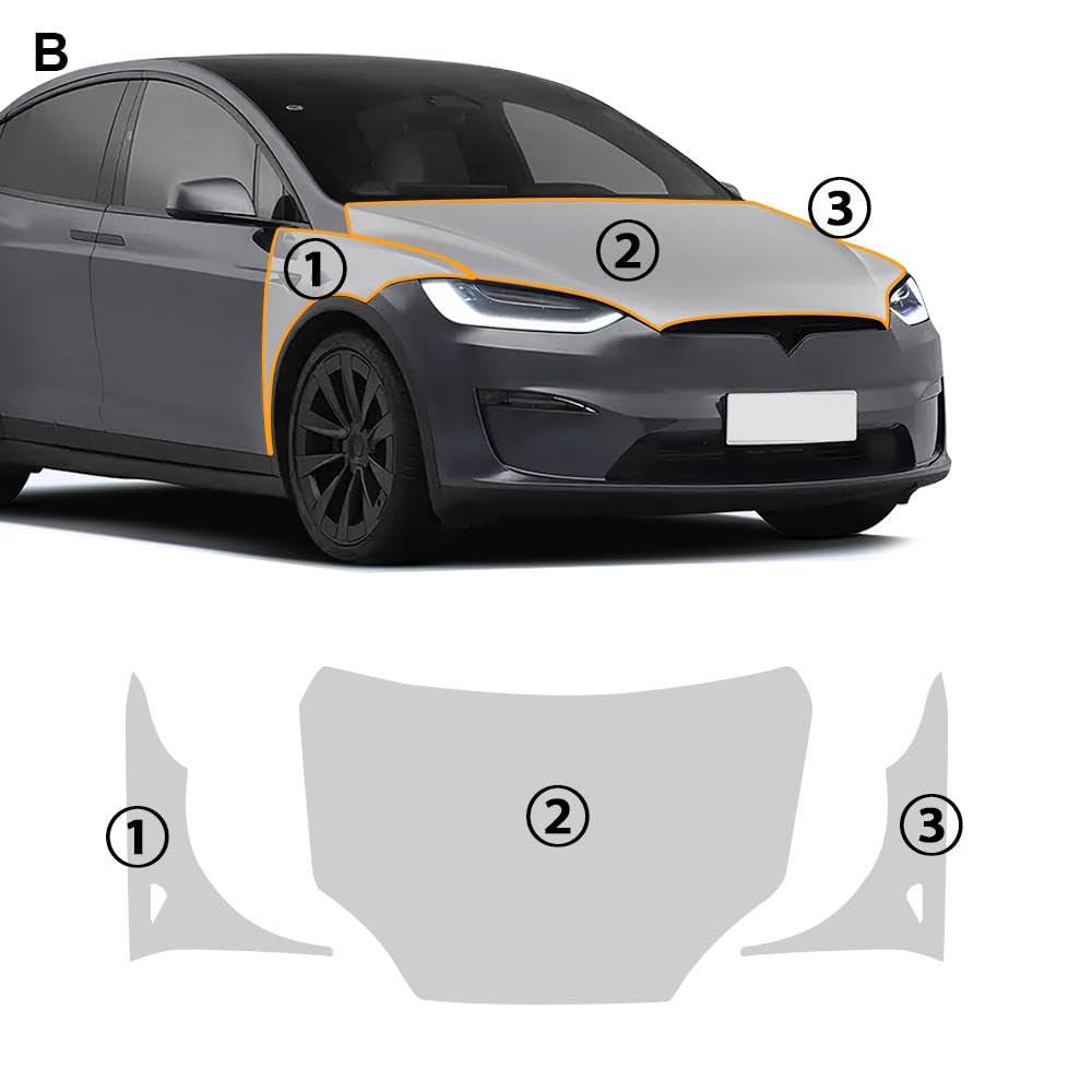 FDAIUN for Tesla Model X 2022-2023 PPF Clear Car Pre-Cut Paint Protective Film Self Adhesive TPU Rainproof Waterproof HD Scratch Protector Exterior Accessories