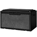 Greesum 100 Gallon Resin Deck Box Large Outdoor Storage with Cushions for Patio Furniture, Garden Tools, Pool Supplies, Weatherproof and UV Resistant, Lockable, Black