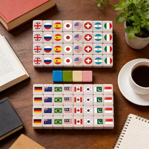 Set de Mahjong con 65 fichas mini enum 2.4x1.6x1.2cm miniatura 2