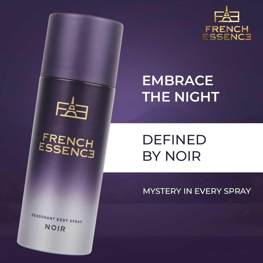 French Essence Noir | Deodorant for Men and Women | Long Lasting Scent - 150ml Pack of 1 1