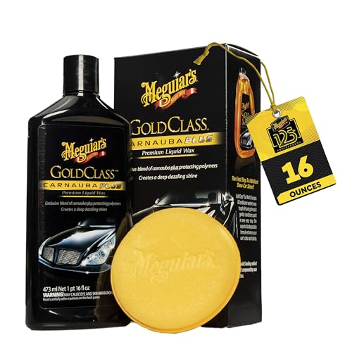Meguiar's Gold Class Carnauba Plus Premium Liquid Wax Kit, Car Detailing Kit with a Pure Carnauba...