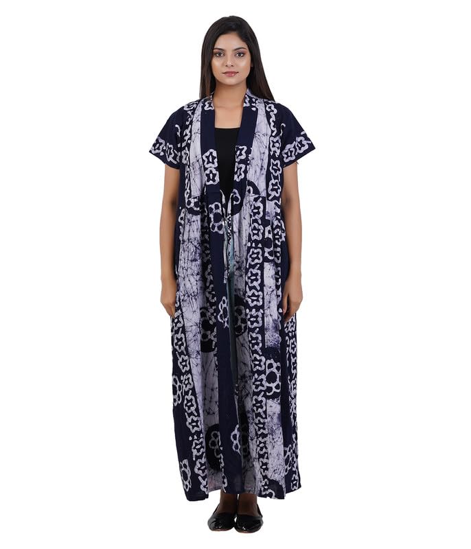 Image of MENMAII Housecoat /Bathrobe[L-4XL] - Full Open Multipurpose Night Gown -a Kind of Adaptive Clothing with Pocket for Women |Full /Calf Length Cotton