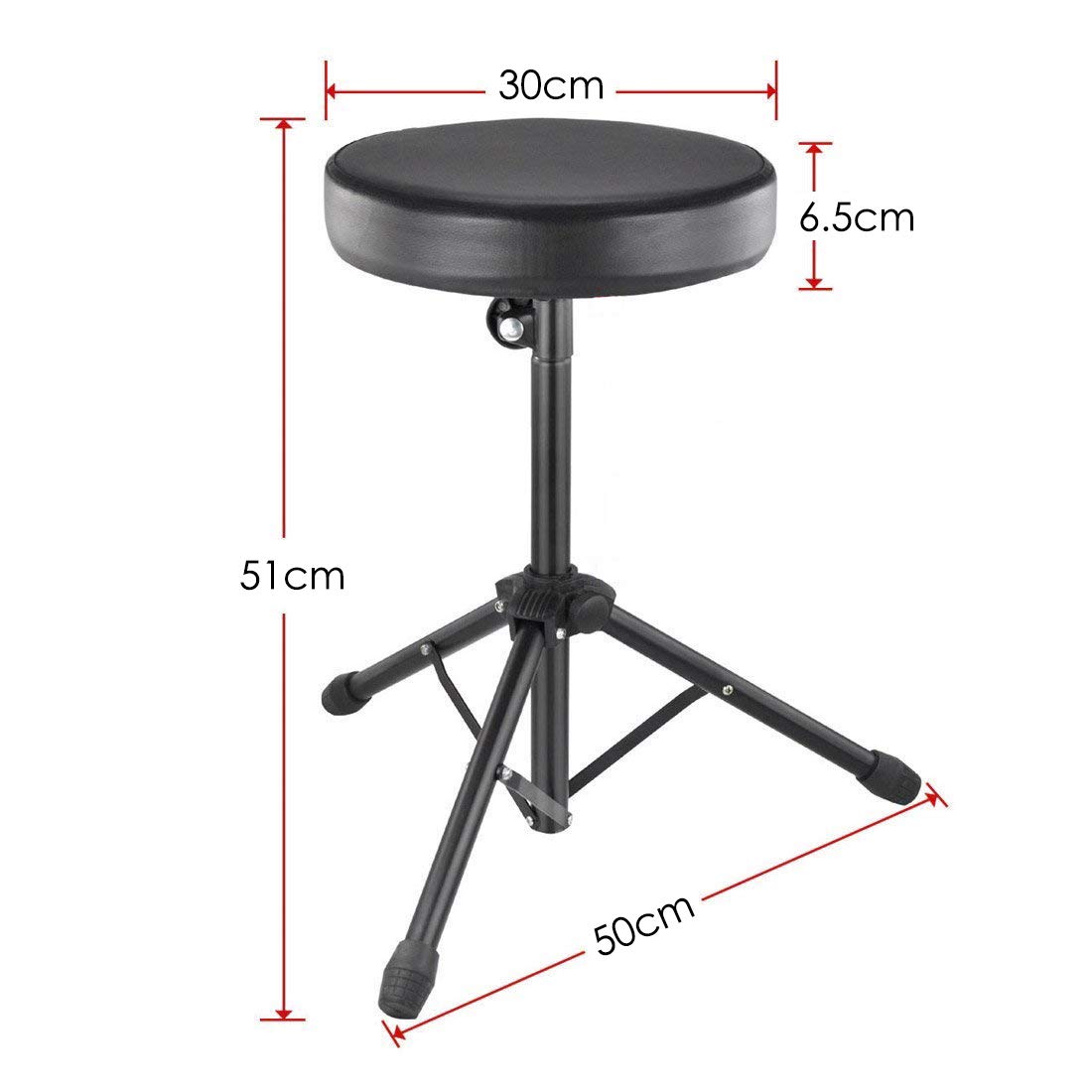 JJOnlineStore - Taburete plegable para instrumentos musicales, Taburete de batería con [asiento acolchado]
