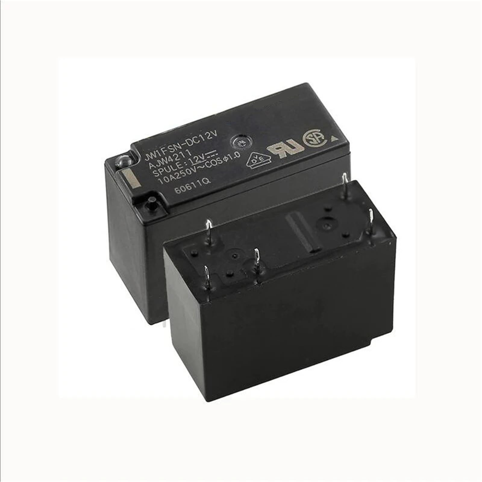 Relé JW1FSN 12VDC de alta capacidad 10A con conmutación estable de 250V CA