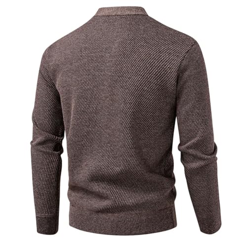 Men's Cardigan Sweaters V-Neck Single Breasted Casual Solid Color Knitted Sweater3