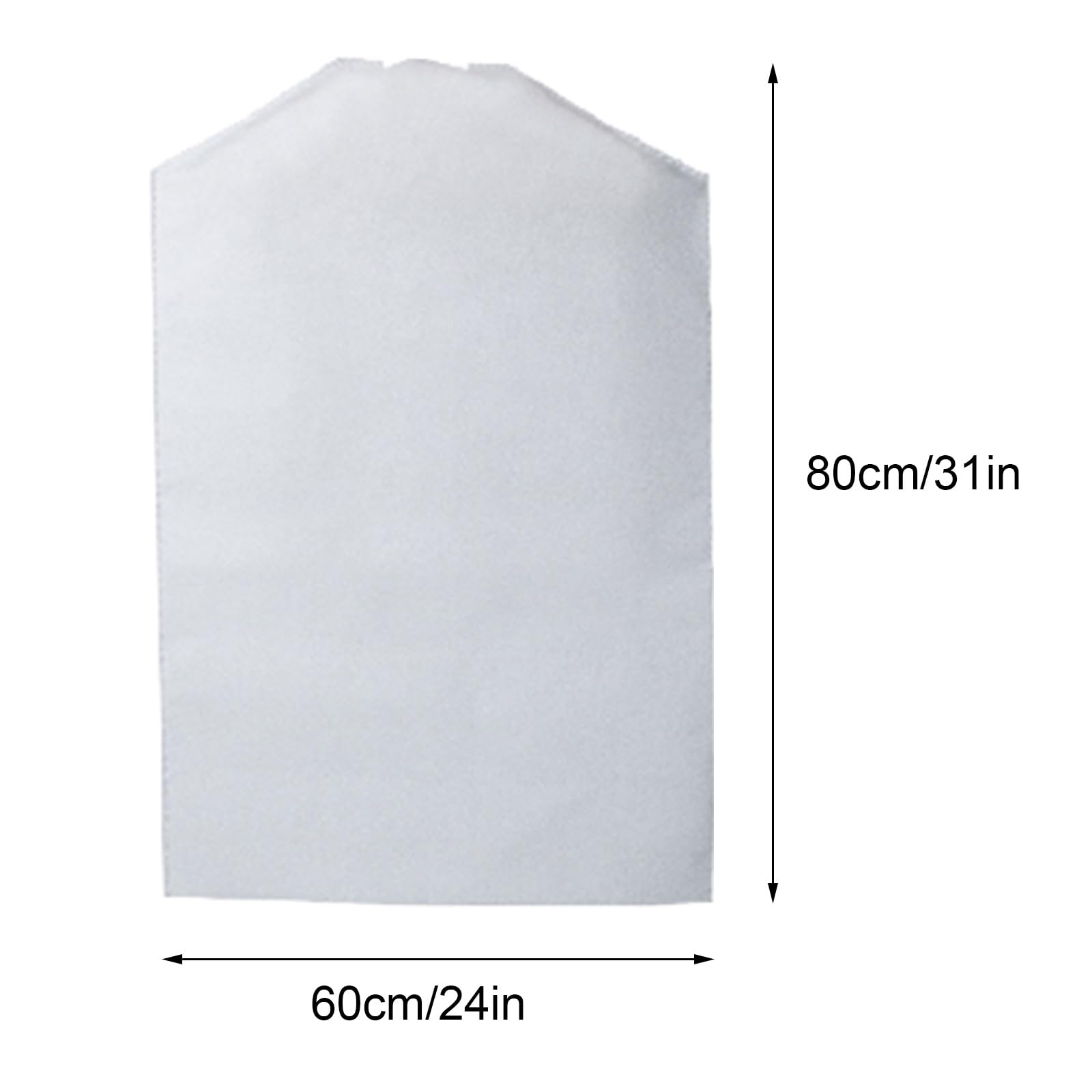Kleiderschutzhüllen zum Schutz vor Staub, Kleiderschutzhülle aus Vliesstoff zum Aufhängen von Kleidung, geeignet für Mäntel, Jacken, Hemden (30er-Pack) (60 x 80 cm x 31 Zoll)