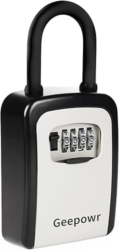 Estuche para llaves de contraseña, cerradura de almacenamiento de llaves de combinación de 4 dígitos, caja de seguridad portátil para montaje en