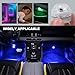 Sbulhia Mini Submersible LED Lights for Car, Waterproof Underwater Flameless Accent Light with Remote Control, Battery Operated Multicolor Changing Light for Vehicle Interior