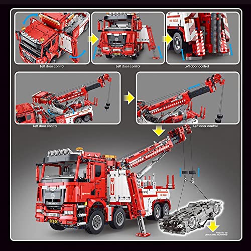 Technik Feuerwehrauto Bausatz, Technik Ferngesteuert Kranwagen Modell Mit 13 Motoren Und Fernbedienung Bauset, 5030… – Bild 8