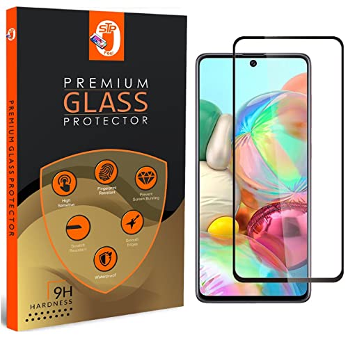 Image of STP FEEL� Premium Tempered Glass Screen Protector Compatible for IQOOZ5 (Black, Pack of 1) Edge to Edge Coverage with Easy Installation Kit