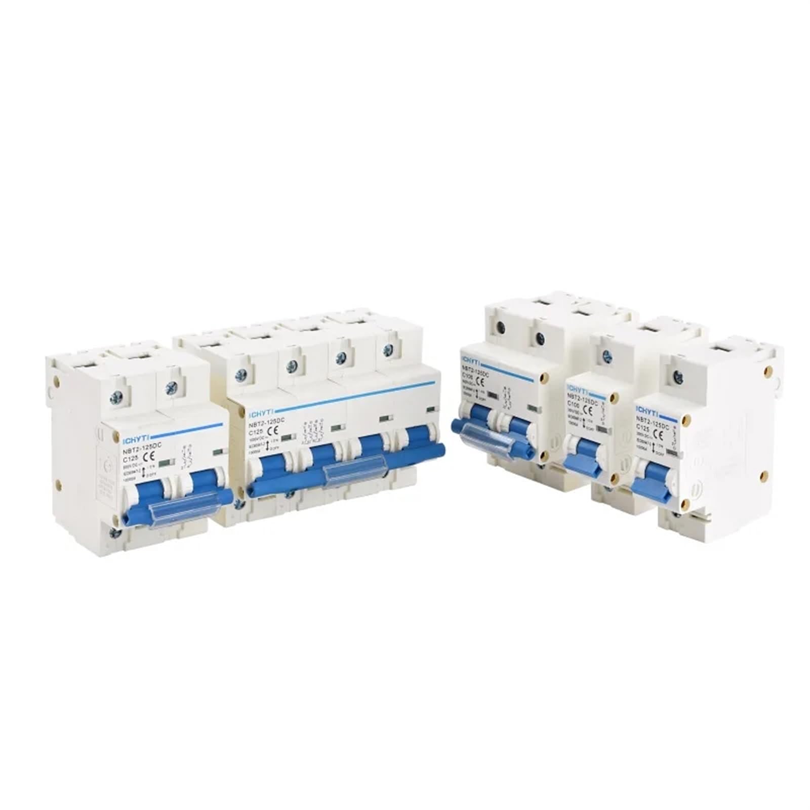 NVSFZGIYG NBT2-125DC 1P 2P 4P PV Din Rail DC 300V 600V 1000V 125A 10kA C Curve Solar Switch Mini Circuit Breaker MCB(25v,2P 600VDC)
