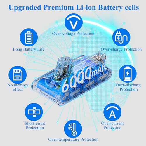 Image of 6000mAh Upgraded V12 Battery Replacement for Dyson V12 Batteries V12 Detect Slim SV20 SV26 SV30 SV34 965470-01 394167-1 386706-85 SV35 SV46 Vacuum Cleaner 25.2V