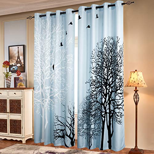 subrtex Printed Curtains Blackout for Bedroom Living Room Kids Room Dining Room Valance