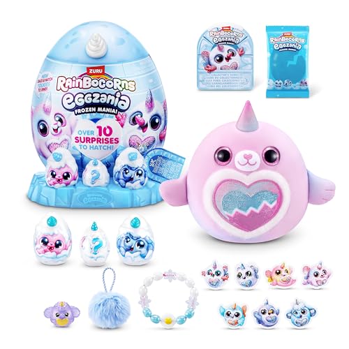 Rainbocorns Eggzania Frozencorn Mania di ZURU, peluche da collezione per bambine dai 3 anni in su (GLACIA) Rainbocorns Eggzania Frozencorn Mania di ZURU, peluche da collezione per bambine dai 3 anni in su (GLACIA)