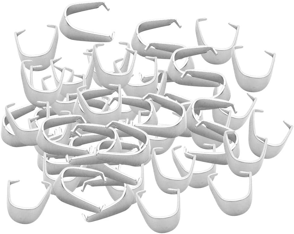 Enakshi® 200 Pieces Stainless Steel Pendant Pinch Bails Connector Findings 3x7mm|Crafts | Beads & Jewelry Making | Jewelry Findings | Jewelry Connectors & Bails