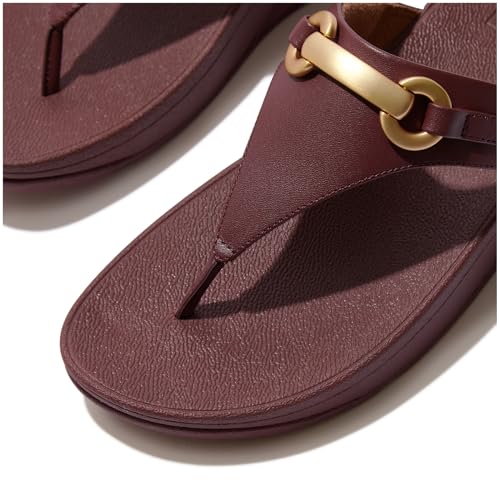Image of FitFlop Lulu Chunky-Snaffle Leather Toe-Post Sandals