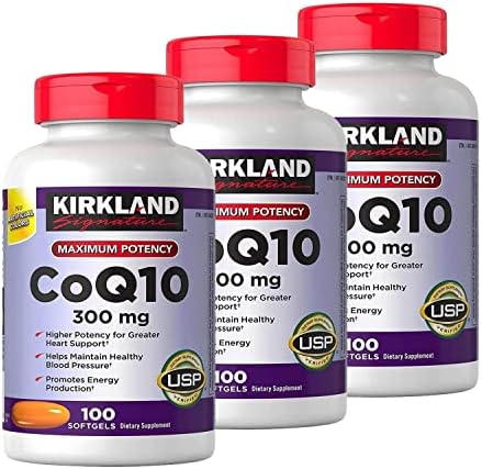 Kirkland Signature CoQ10 300 mg., 100 Softgels (3 Pack)