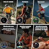 TicWatch Atlas Smartwatch dla mężczyzn Android Wear OS Smart Watch Outdoor Bateria 90 godzin 110+ trybów ćwiczeń Mapa cieplna Wykrywanie upadków Monitor zdrowia i kondycji 5ATM GPS Kompas (Czarny)