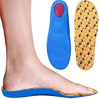 Ailaka Kids Orthotic Athletic Elastic Shock Absorbing Insoles, Comfortable Arch Support Sports Inserts for Running Walking