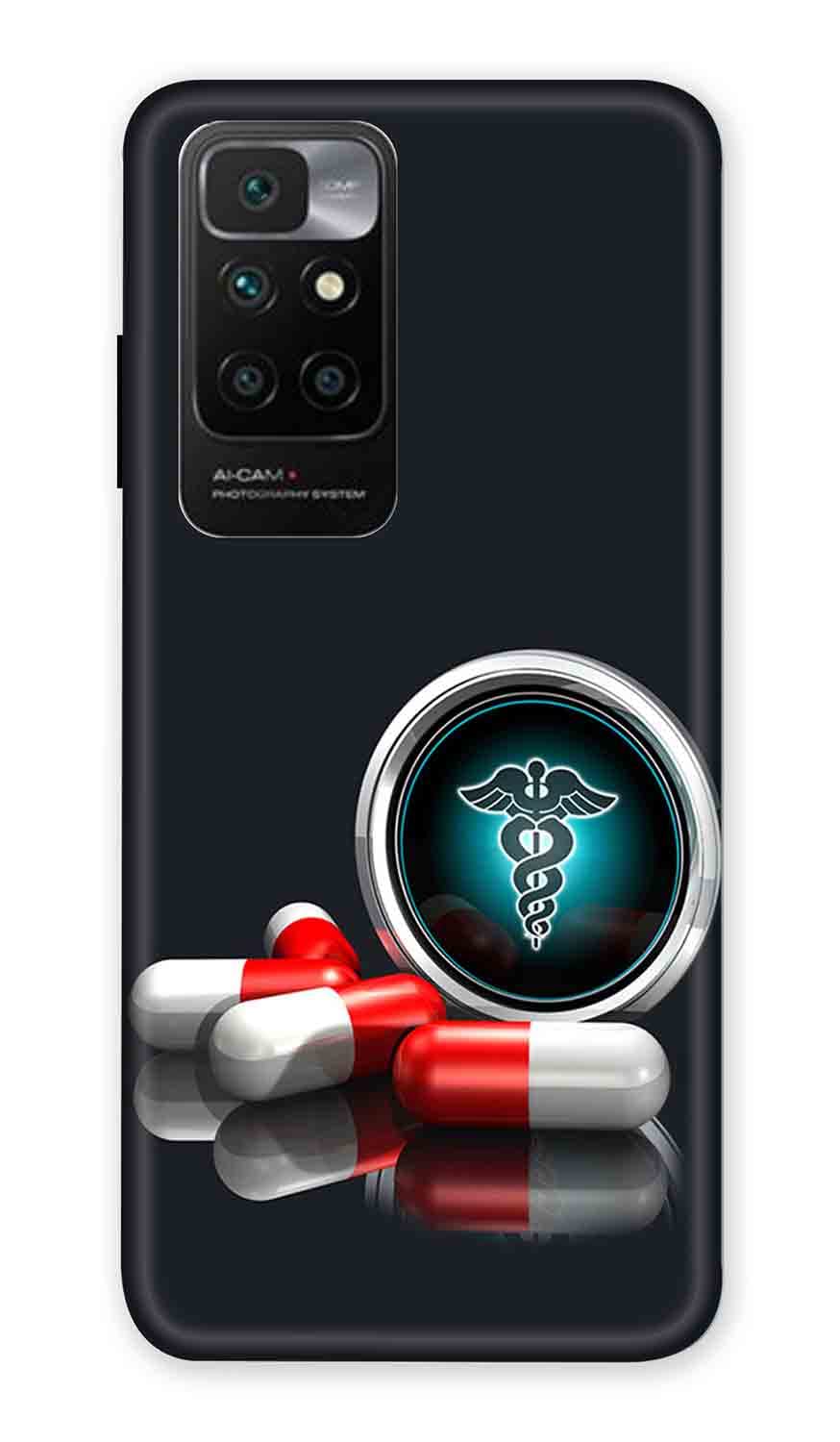 NDCOM for Redmi 10 Prime Back Cover Pharmacy Tablets Medicine Printed Hard Case