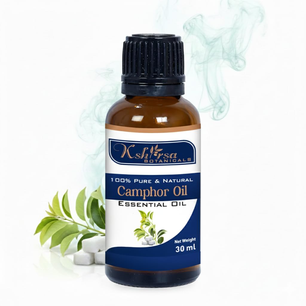 100% Pure & Natural Camphor Oil (Cinnamomum Camphora) with internal Plastic Euro Dropper, for Skin Care, Hair Care & Aromatherapy (30 ml)-image-40
