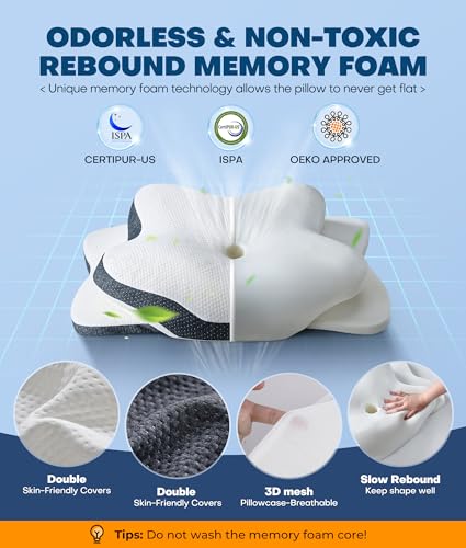 Save 55% on Latree Cervical Neck Pillow with Cooling Memory Foam