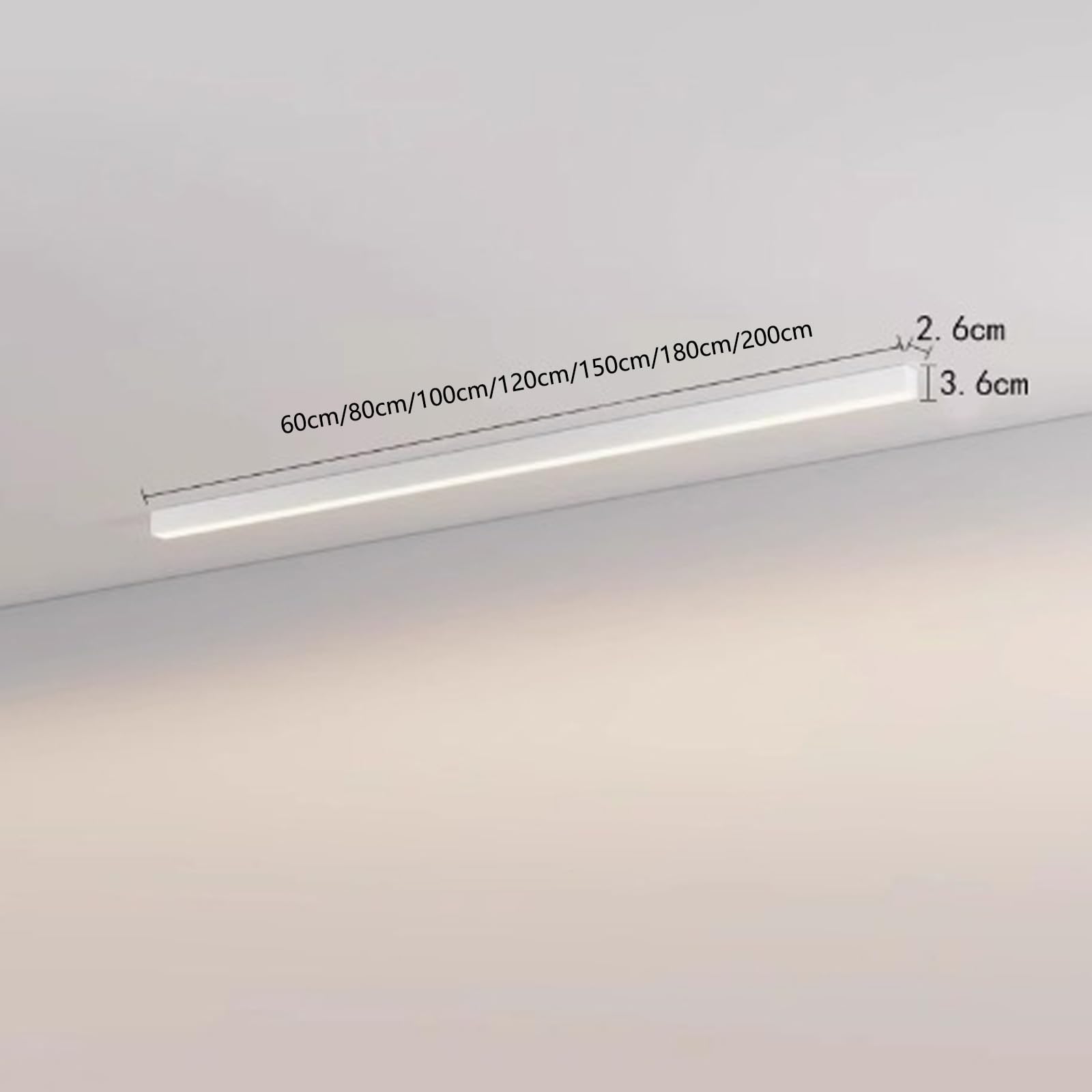 Ultra Dünn Deckenleuchte LED Modern 2700K-6500K Deckenlampe Dimmbar mit Fernbedienung Deckenleuchten Indoor Lange Aluminium für Schlafzimmer Wohnzimmer Arbeitszimmer (Schwarz,80cm)