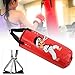 Children Boxing Sandbag, Hanging Punching Bag, Boxing Bag for Practicing Karate Taekwondo Thai Training Hollow Equipment(Red)