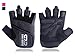 Gym & Gentle Guantes de fitness para hombre y mujer, guantes de entrenamiento, muñequera, entrenamiento de fuerza, culturismo, crossfit (negro, M)