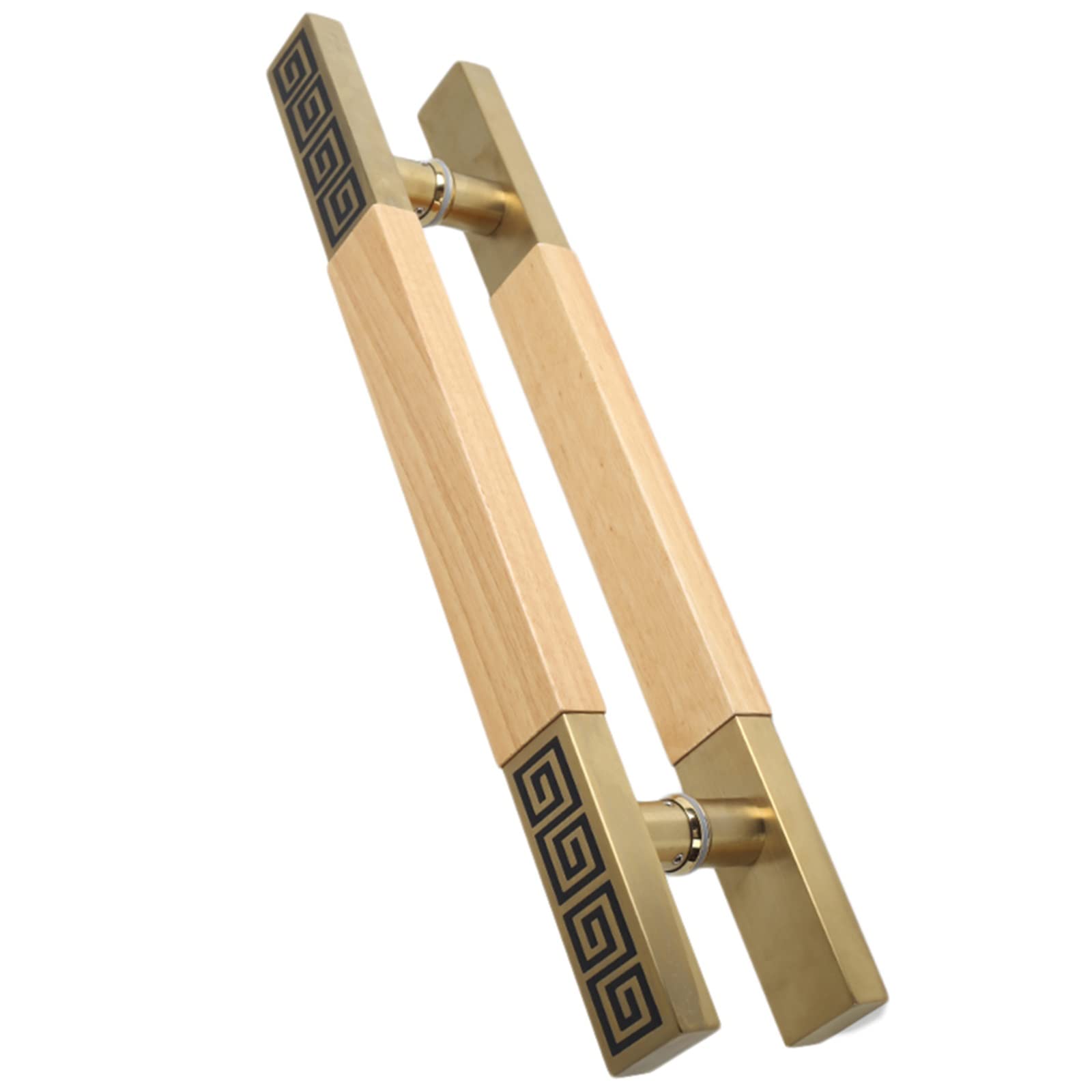 Poignée de porte coulissante double face en H carrée pour intérieur et extérieur