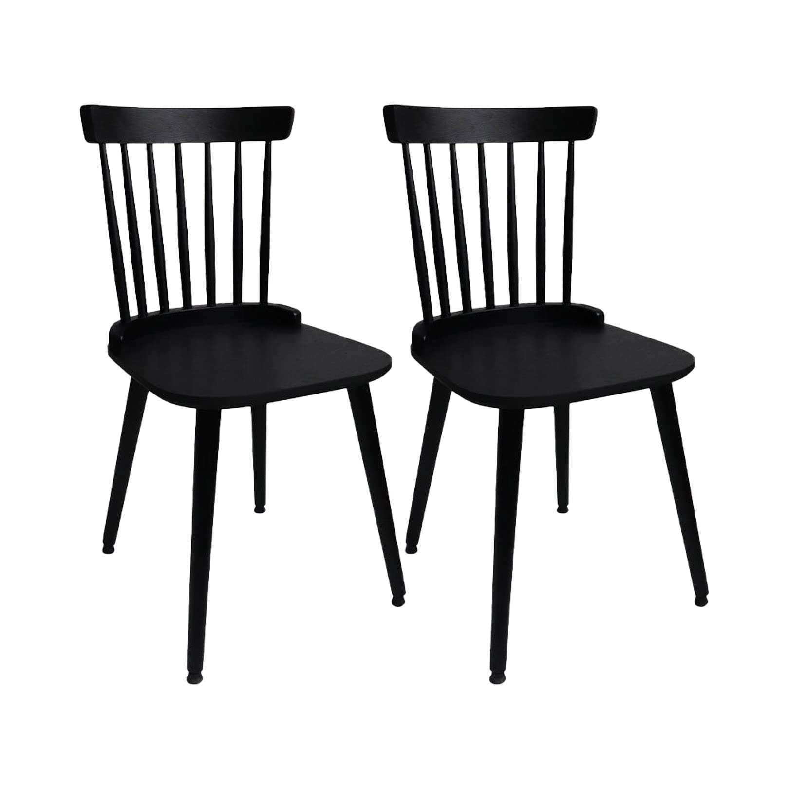 Chaises d'appoint en bois lot de 2 sans accoudoirs pour optimiser l'espace