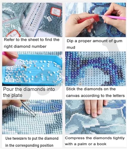 Image of Jasol Diamond Painting Kit, 40x30 Cms, Full Drill, 5D Crystals, Home Wall Decor Gift Set (Paries Rain M45514)