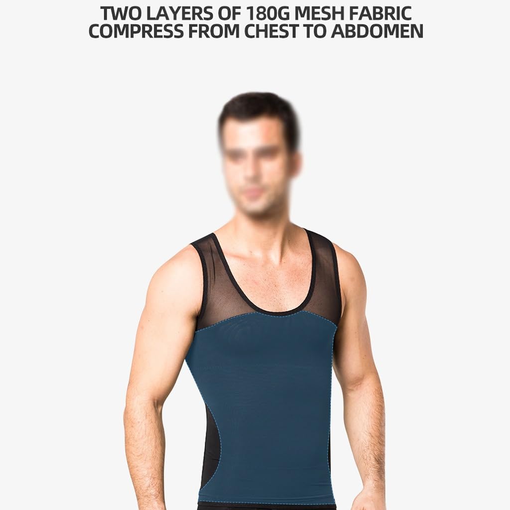 QTANZIQI Faja Moldeadora para Hombre, Traje de compresión Adelgazante para Barriga, Body con Control de Barriga, Entrenador de Cintura sin Costuras