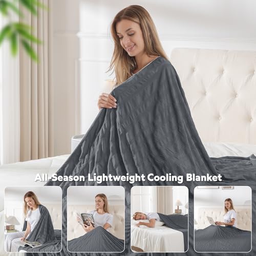 GEMBED Summer Cooling Blanket for Hot Sleepers with Double-Sided Design - Twin Size, 60"x80", Grey $13.49 AC - image 6