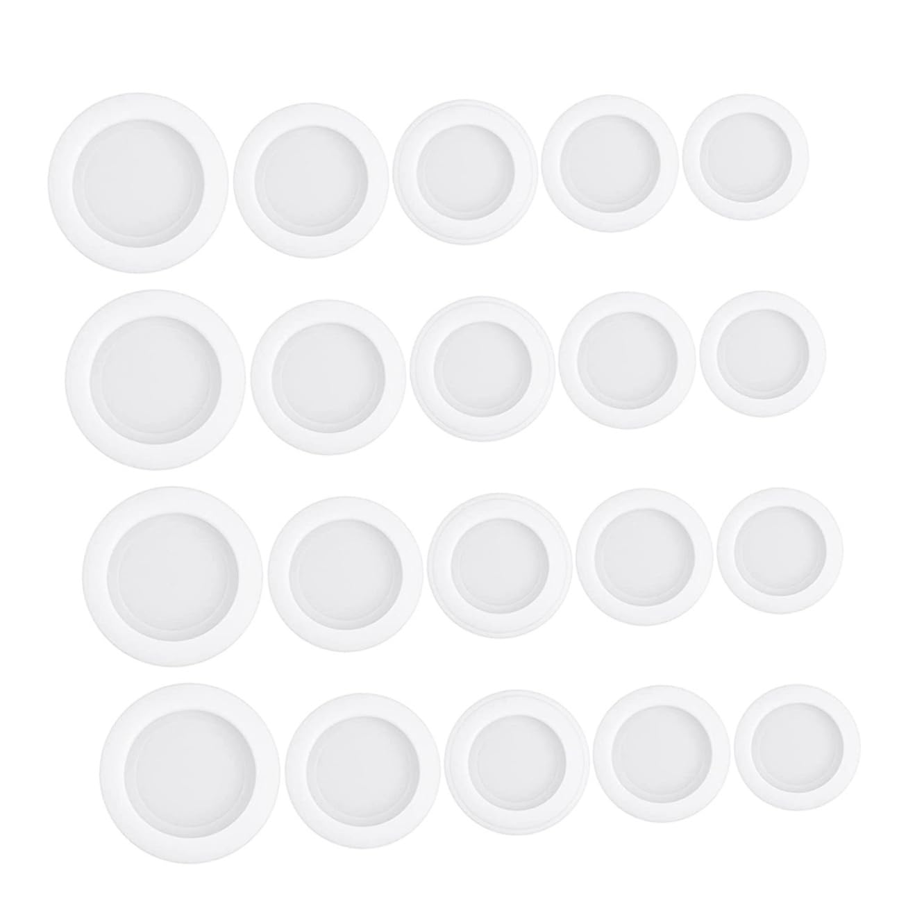 MAGICLULU Sealed Piggy Bank Bottom Plugs 20 Pack Plaster Doll Covers Money Box Bottom Stoppers Piggy Bank Stopper Caps