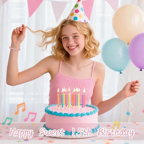 Image of Sereney Birthday Gifts for Girls, Beaded Bracelets as 1 /2 1 2 3 4 5 6 7 8 9 10 11 12 13 14 15 16 Year Old Birthday Gift, Adjustable Cross /Pearl Bracelet as Happy Birthday Gifts for Daughter