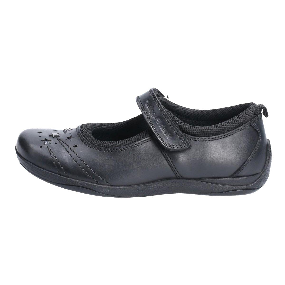 Hush Puppies Girls Amber Jnr School Uniform Shoe, Black, 11 UK Child