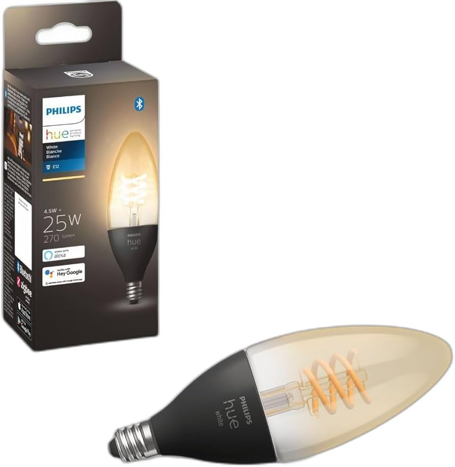 Philips Hue White Ambiance Filament E12 Candle Bulb Full Range of