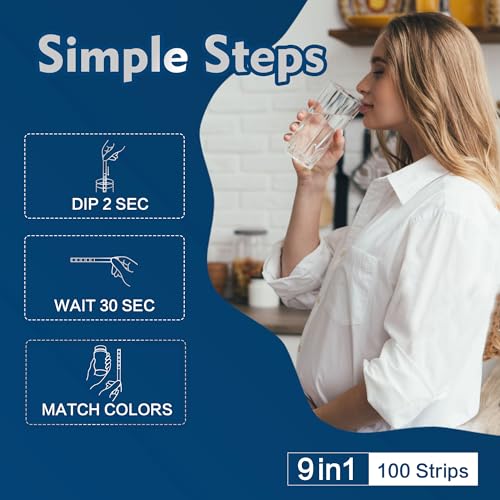 Image of 9 Way Heavy Metals Water Test Strips, 100ct Home Water Testing Kit | for Iron, Mercury, Copper, Lead, Chromium, Magnesium, Cadmium, Calcium,Zinc