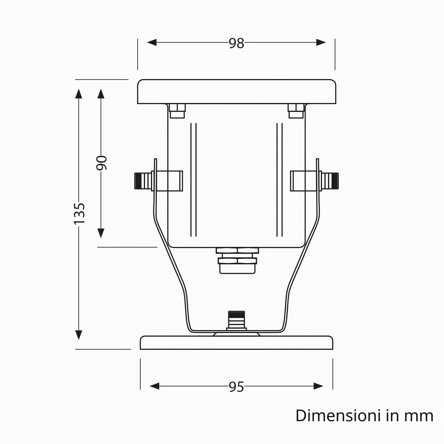 ledscom.de 2x faretto da giardino MIBU per esterni, IP55, spina, acciaio inox, 1x GU10 max. 15W