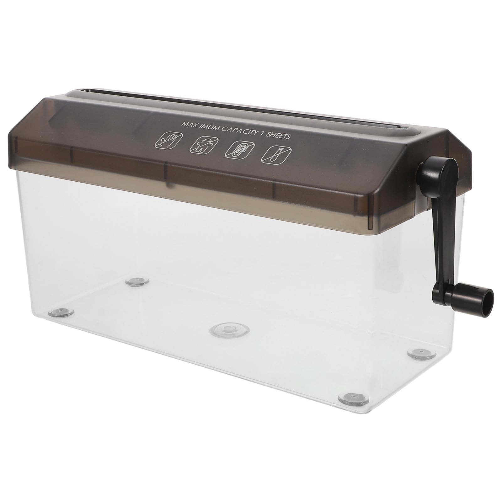 Destructora de Papel Manual Compacta para Oficina y Hogar, Negro