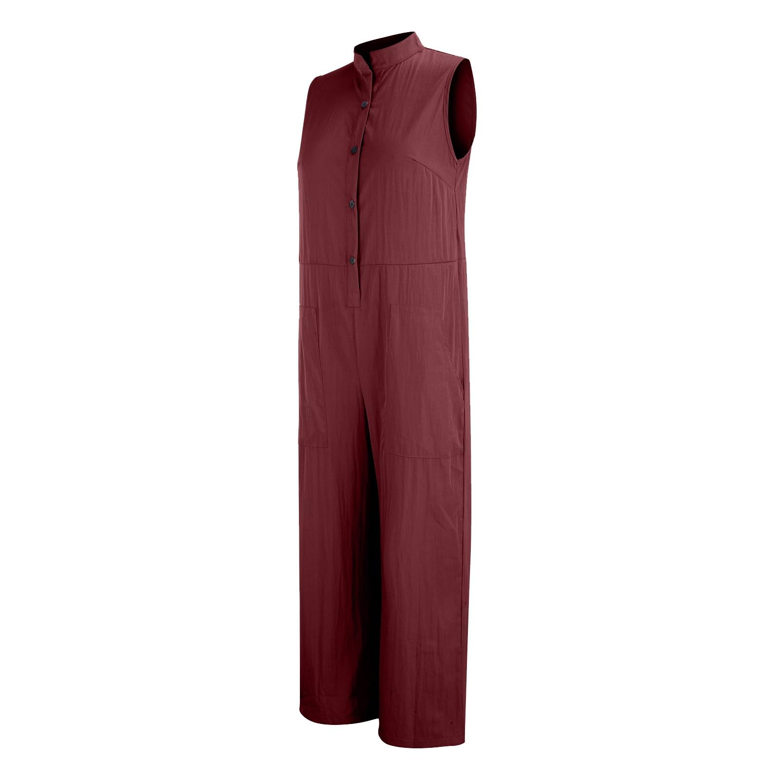 Combinaison élégante sans manches avec col en V pour femme